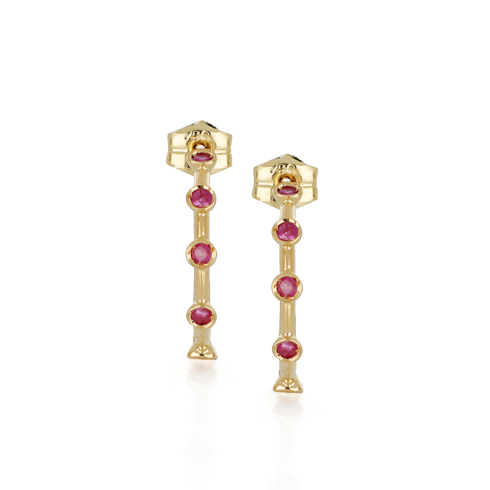 ARETES MEDIA ARGOLLA RUBIES COLECCIÓN BASICS