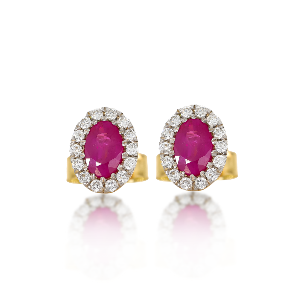 ARETES LABGRPWN DIAMOND CON RUBI